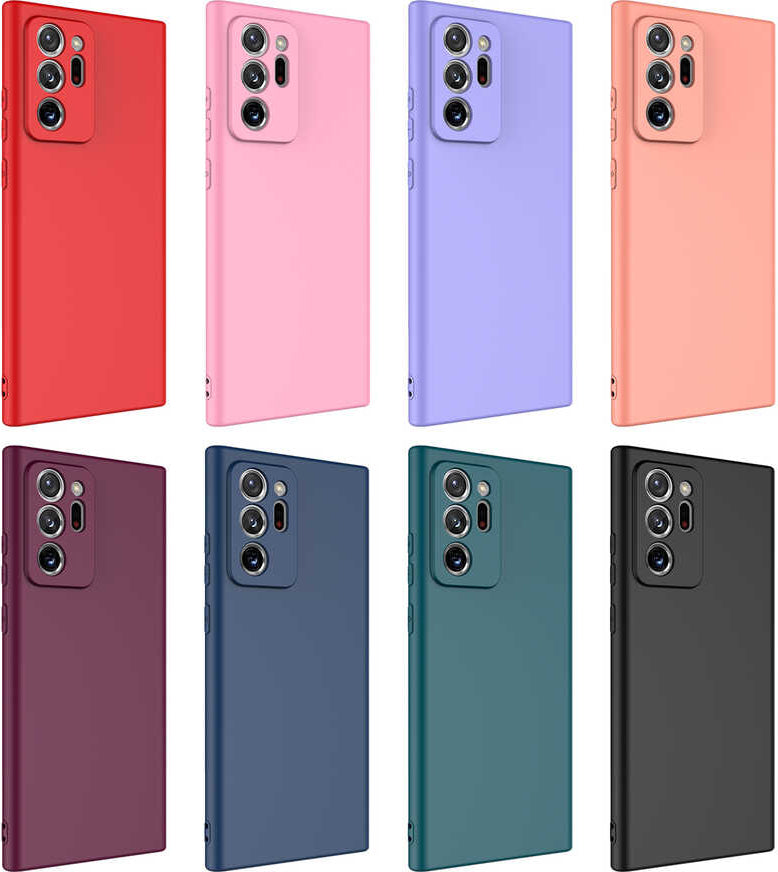 Galaxy Note 20 Ultra Kılıf Mnc Mara Laaakan Kapak-Pembe Açık