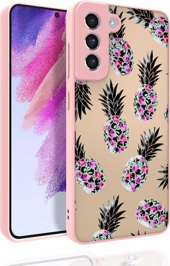 Galaxy S21 Fe Kılıf Desenli Kamera Korumalı Parlak Mnc Nora Kapak-No1