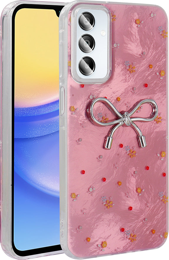 Galaxy A15 Kılıf Kamera Korumalı Figürlü Mnc Ponti Silikon Kapak - Açık Pembe