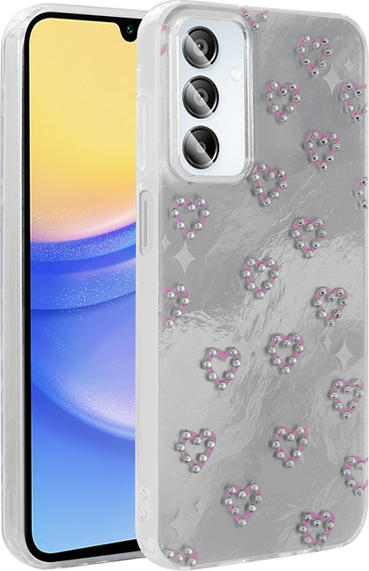 Galaxy A15 Kılıf Kamera Korumalı Figürlü Mnc Ponti Silikon Kapak - Açık Pembe