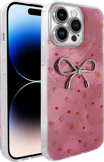 iPhone 14 Pro Max Kılıf Kamera Korumalı Figürlü Mnc Ponti Silikon Kapak - Açık Pembe