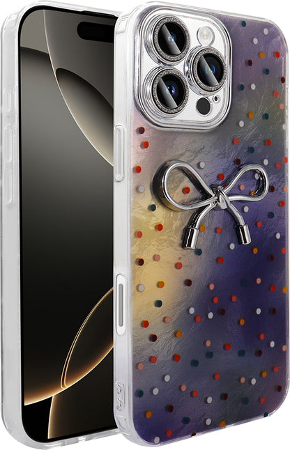 iPhone 16 Pro Kılıf Kamera Korumalı Figürlü Mnc Ponti Silikon Kapak - Lila