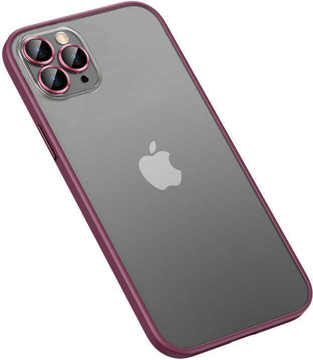 iPhone 12 Pro Uyumlu Mnc Retro Kapak-Koyu Mor