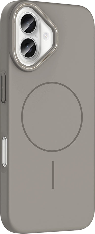 iPhone 16 Kılıf Magsafe Şarj Özellikli Mnc Ruby Silikon Kapak - Desert Titanyum