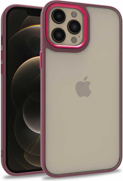 iPhone 12 Pro Max Uyumlu Mnc Flora Kapak-Kırmızı