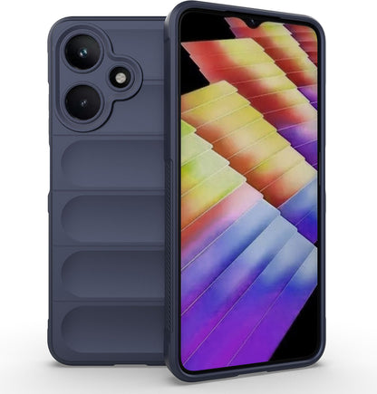 Infinix Hot 30I Kılıf Esnek Tpu Oyuklu Arka Yüzey Tasarımlı Mnc Etnik Silikon Kapak - Lacivert