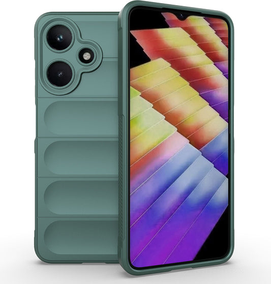 Infinix Hot 30I Kılıf Esnek Tpu Oyuklu Arka Yüzey Tasarımlı Mnc Etnik Silikon Kapak - Lacivert