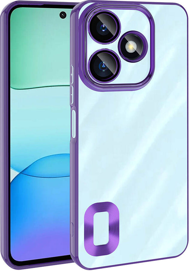 Xiaomi Redmi 13 4g Kılıf Kamera Korumalı Logo Gösteren Mnc Omega Kapak-Derin Mor