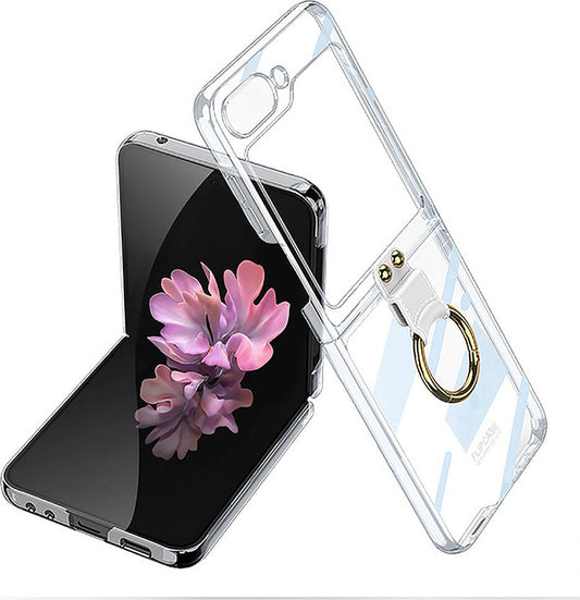 Galaxy Z Flip 6 Kılıf Mnc Yüzüklü Kıpta Kapak-Şeffaf