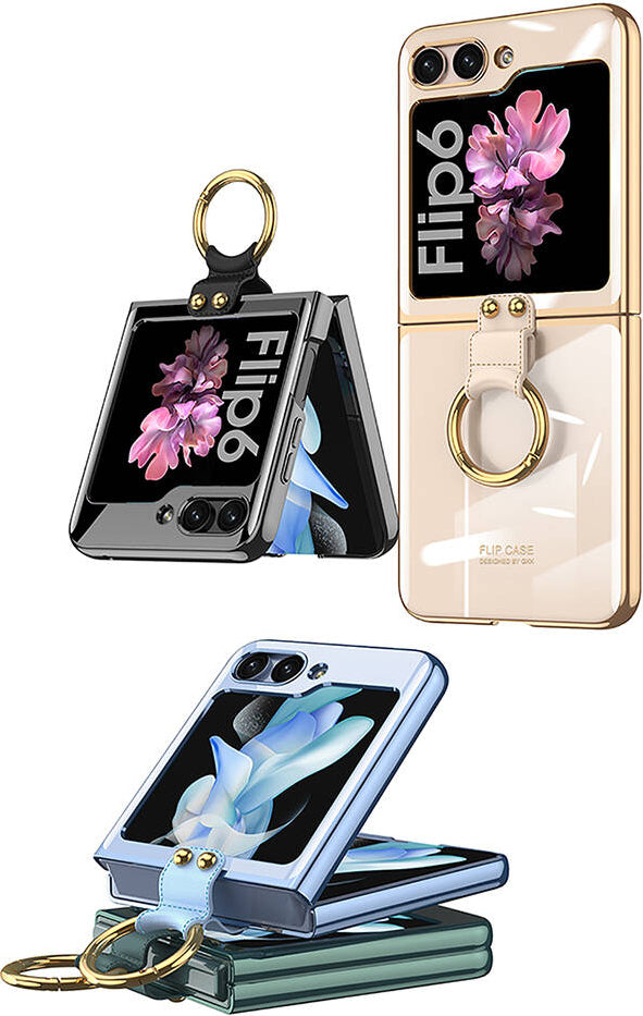 Galaxy Z Flip 6 Kılıf Mnc Yüzüklü Kıpta Kapak-Şeffaf