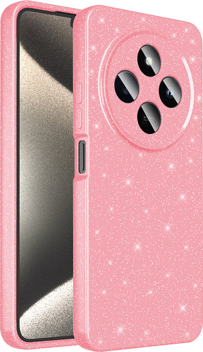 Redmi 14C 4g Kılıf Kamera Korumalı Simli Lüks Mnc Koton Kapak - Açık Pembe