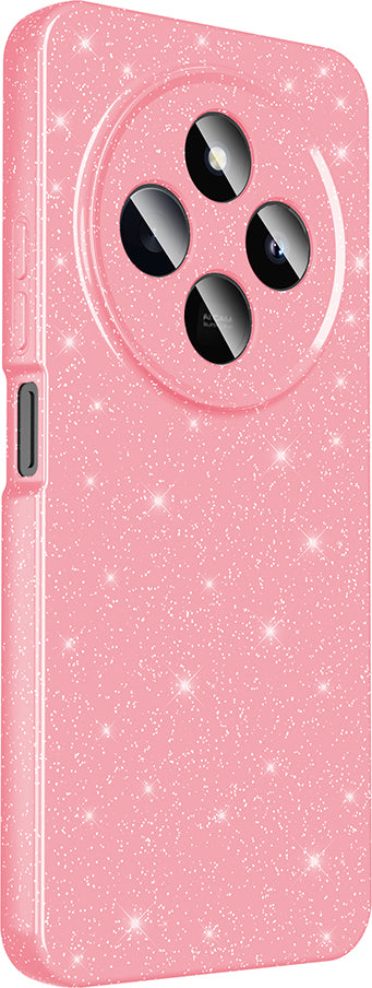 Redmi 14C 4g Kılıf Kamera Korumalı Simli Lüks Mnc Koton Kapak - Açık Pembe