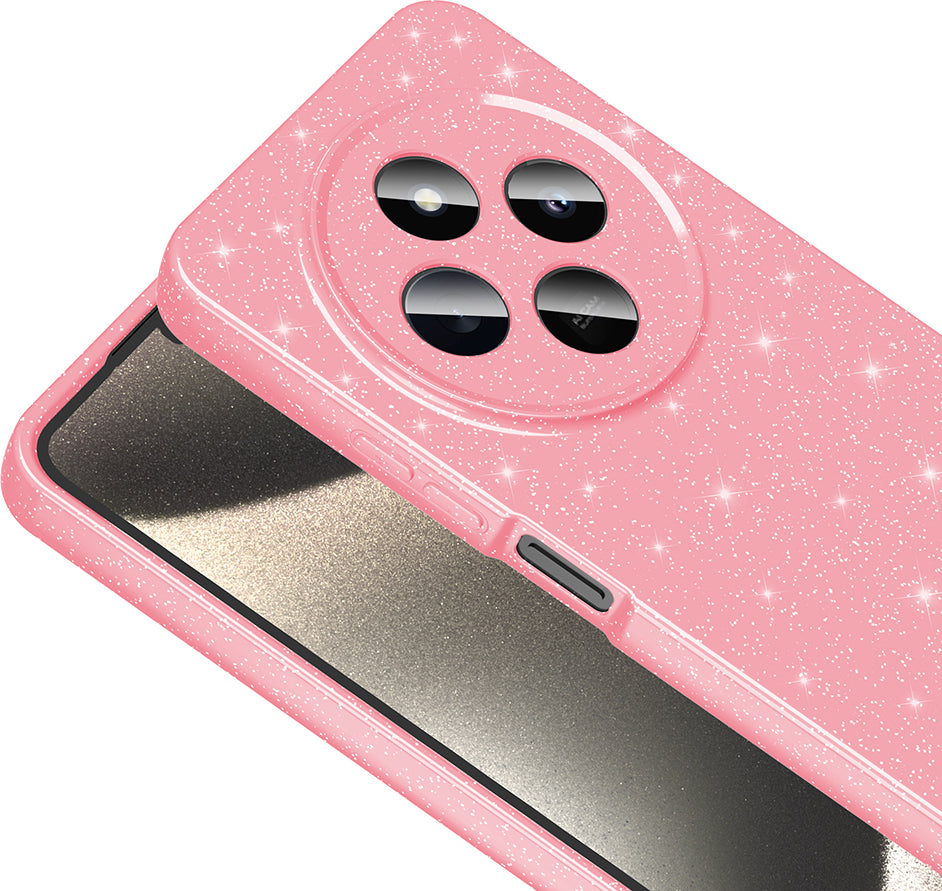 Redmi 14C 4g Kılıf Kamera Korumalı Simli Lüks Mnc Koton Kapak - Açık Pembe