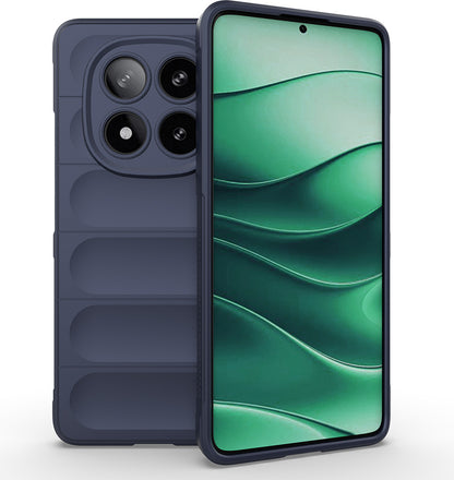 Redmi Note 14 5g Kılıf Esnek Tpu Oyuklu Arka Yüzey Tasarımlı Mnc Etnik Silikon Kapak - Lacivert
