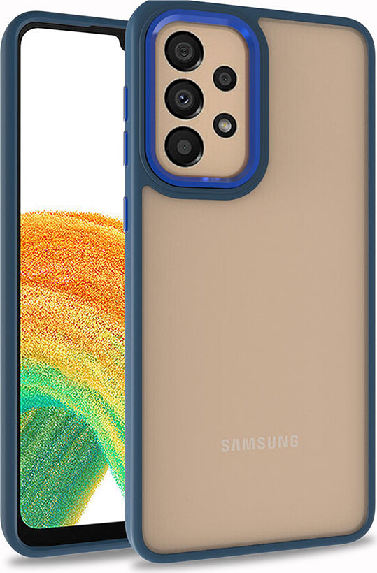 Galaxy A33 5g Kılıf Mnc Flora Kapak-Mavi