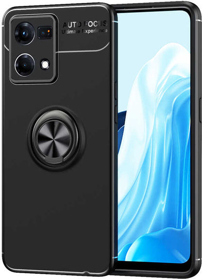 Oppo Reno 7 4g Kılıf Mnc Ravel Silikon Kapak-Siyah
