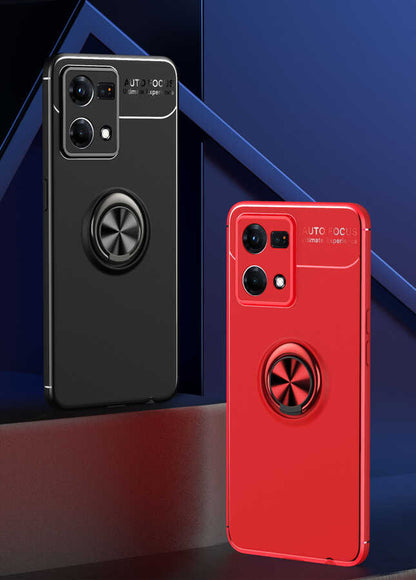 Oppo Reno 7 4g Kılıf Mnc Ravel Silikon Kapak-Siyah