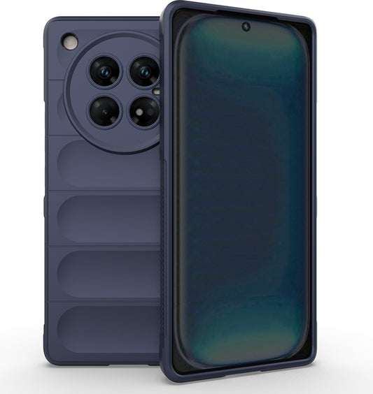 Infinix Zero 40 5g Kılıf Esnek Tpu Oyuklu Arka Yüzey Tasarımlı Mnc Etnik Silikon Kapak - Lacivert
