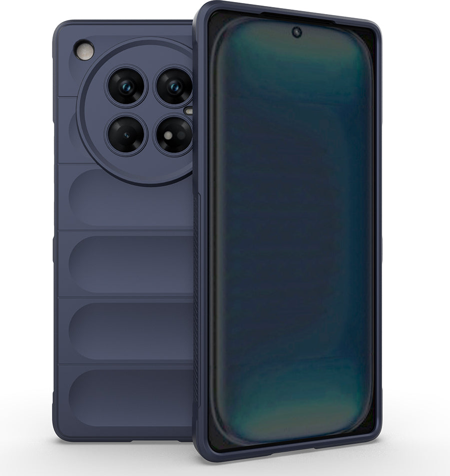 Infinix Zero 40 5g Kılıf Esnek Tpu Oyuklu Arka Yüzey Tasarımlı Mnc Etnik Silikon Kapak - Lacivert