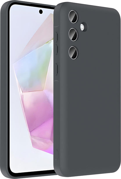 Galaxy A36 Kılıf Kamera Korumalı Kartlık Hazneli Mnc Vitra Kapak - Gri