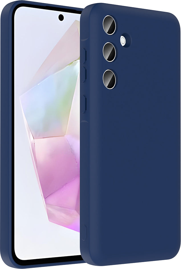 Galaxy A56 Kılıf Kamera Korumalı Kartlık Hazneli Mnc Vitra Kapak - Lacivert