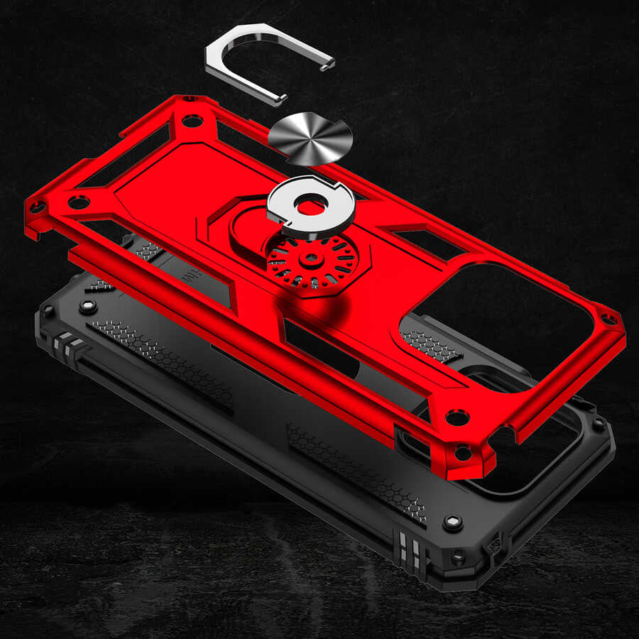 Xiaomi Poco C40 Kılıf Mnc Vega Kapak-Kırmızı