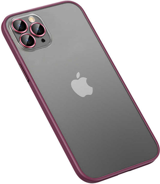 iPhone 12 Pro Max Kılıf Mnc Retro Kapak-Koyu Mor