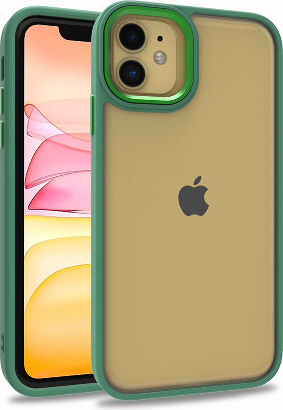 iPhone 11 Kılıf Mnc Flora Kapak-Yeşil