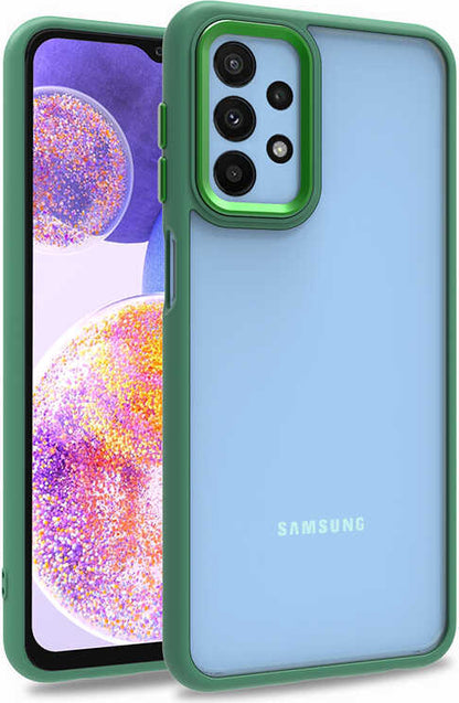 Galaxy A23 Kılıf Mnc Flora Kapak-Yeşil