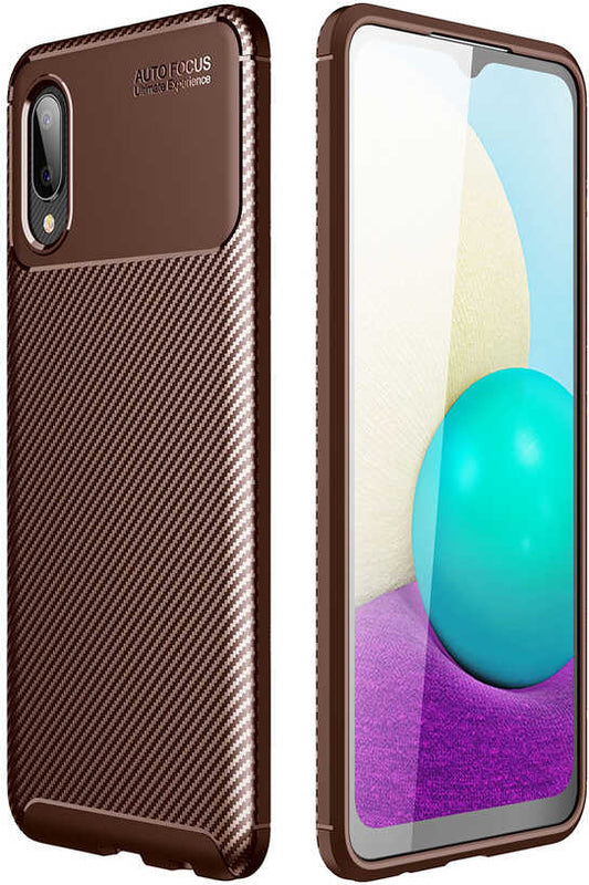 Galaxy A02 Kılıf Mnc Negro Silikon Kapak-Kahverengi