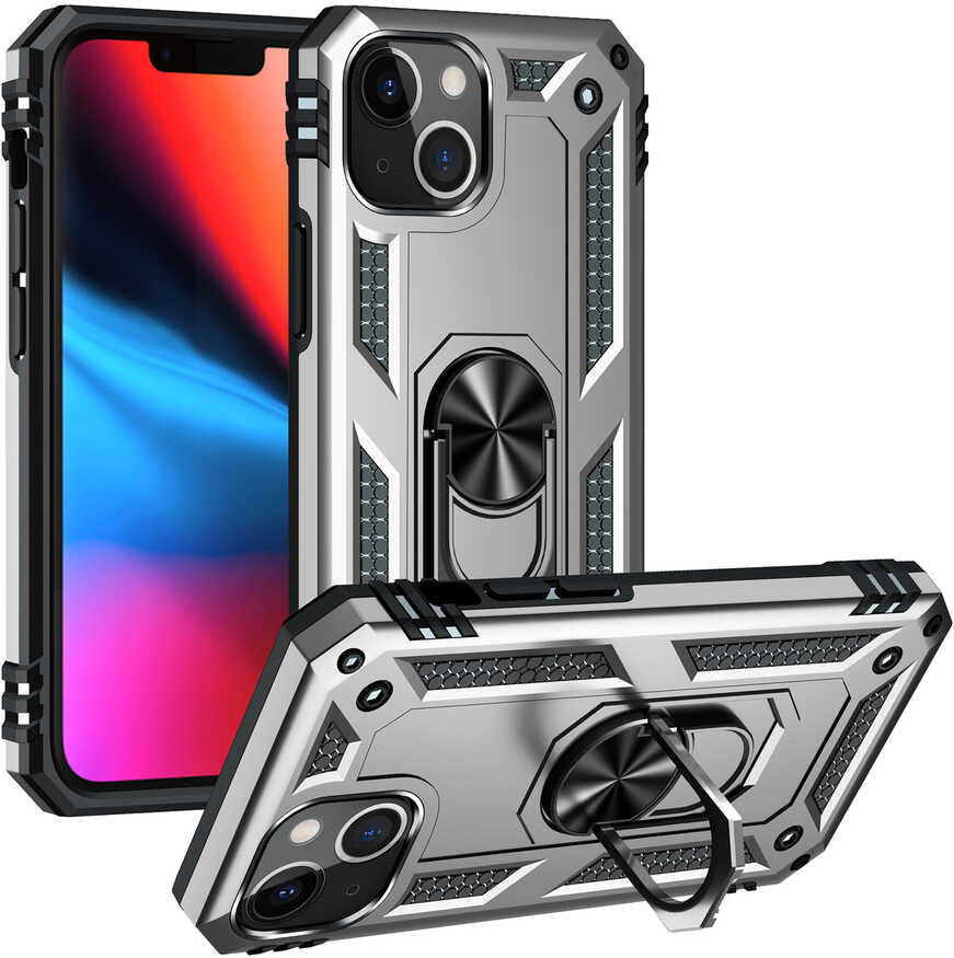 iPhone 13 Mini Kılıf Mnc Vega Kapak-Gri