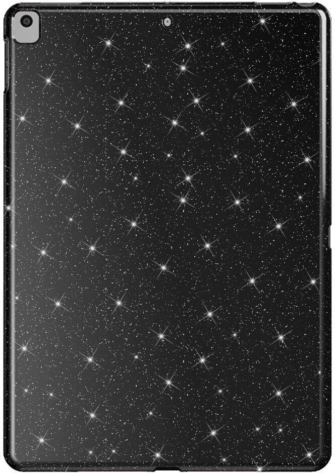 Apple iPad 10.2 2021 (9.nesil) Simli Parlak Görünümlü Uyumlu Mnc Tablet Koton Kılıf-Siyah