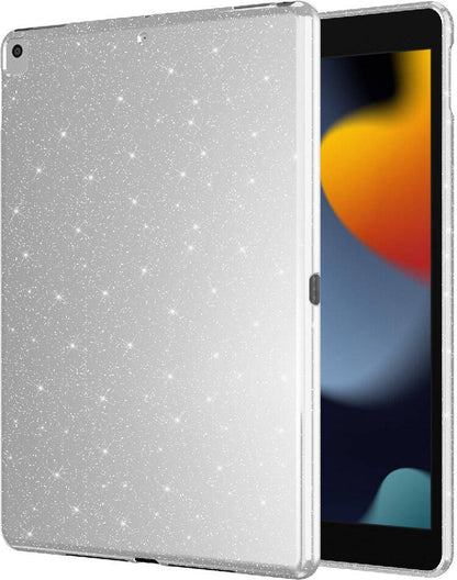 Apple iPad 10.2 2021 (9.nesil) Simli Parlak Görünümlü Uyumlu Mnc Tablet Koton Kılıf-Siyah
