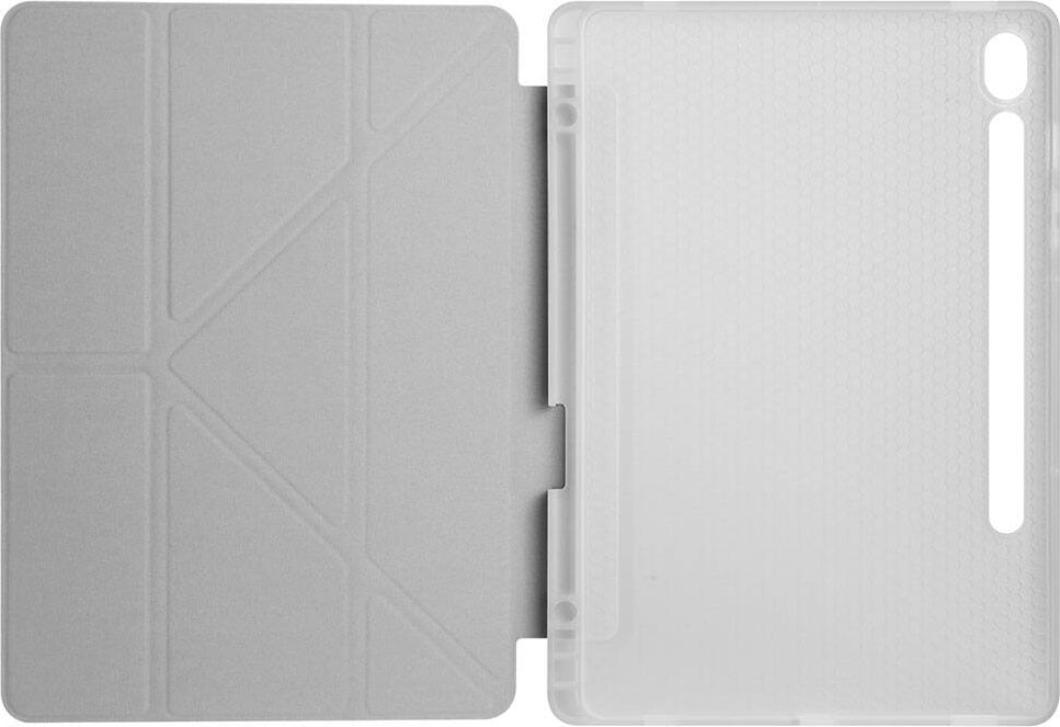 Galaxy Tab S9 Fe Kılıf  Uyumlu Mnc Tri Folding Kalem Bölmeli Standlı Kılıf-Kırmızı