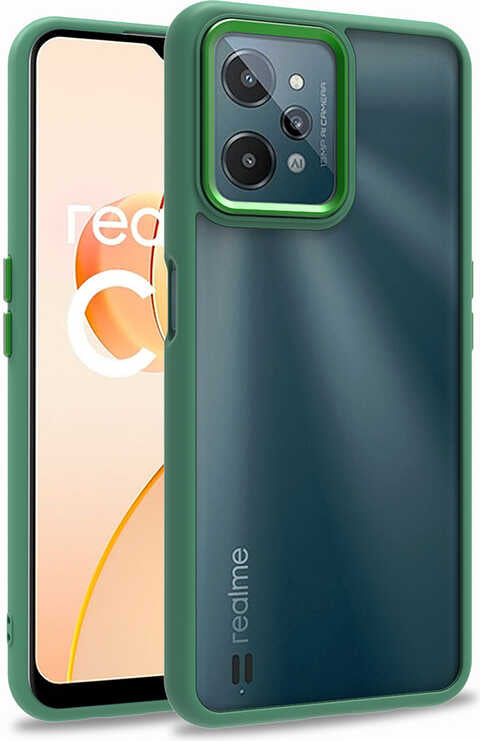 Realme C31 Kılıf Mnc Flora Kapak-Yeşil