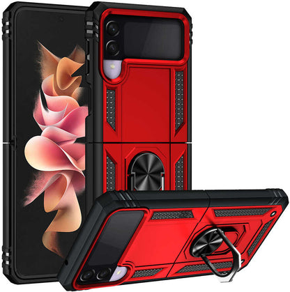 Galaxy Z Flip 3 Kılıf Mnc Vega Kapak-Kırmızı