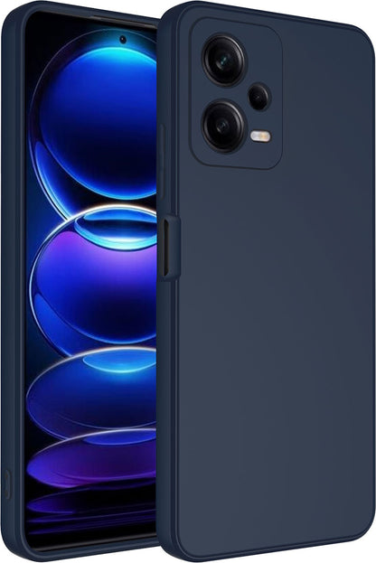 Xiaomi Redmi Note 12 Pro 5g Kılıf Mnc Mara Laaakan Kapak-Lacivert