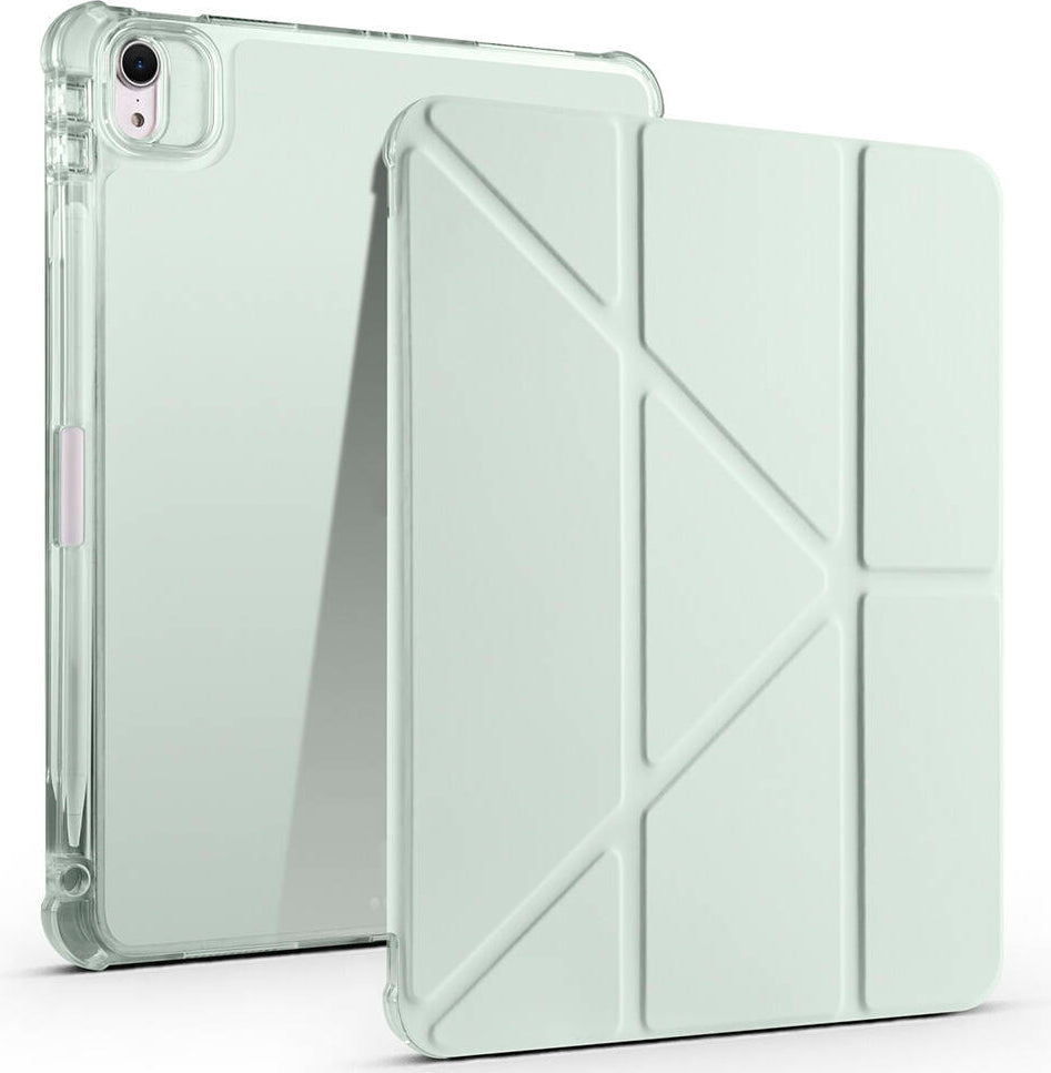 iPad Air 11 2025 M3 Kılıf Mnc Tri Folding Kalem Bölmeli Standlı Kılıf - Açık Yeşil