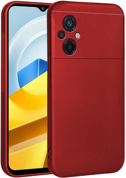 Xiaomi Poco M5 Kılıf Mnc Premier Silikon Kapak-Kırmızı