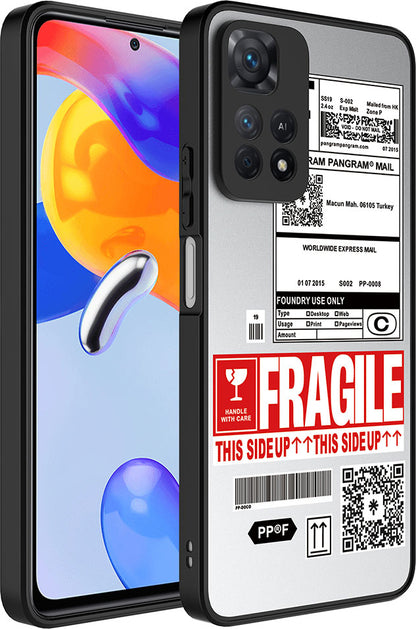 Xiaomi Redmi Note 11 Pro 5g Kılıf Aynalı Desenli Kamera Korumalı Parlak Mnc Mirror Kapak-Fragile