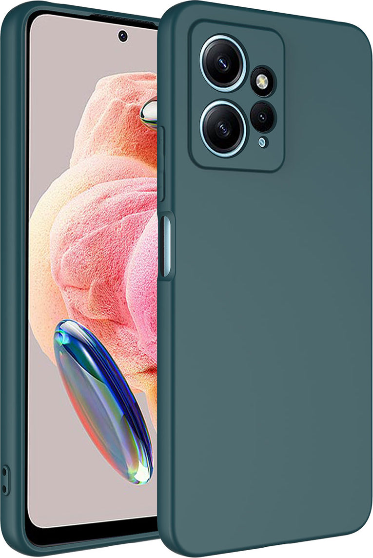 Xiaomi Redmi Note 12 4g Kılıf Mnc Mara Laaakan Kapak-Koyu Yeşil