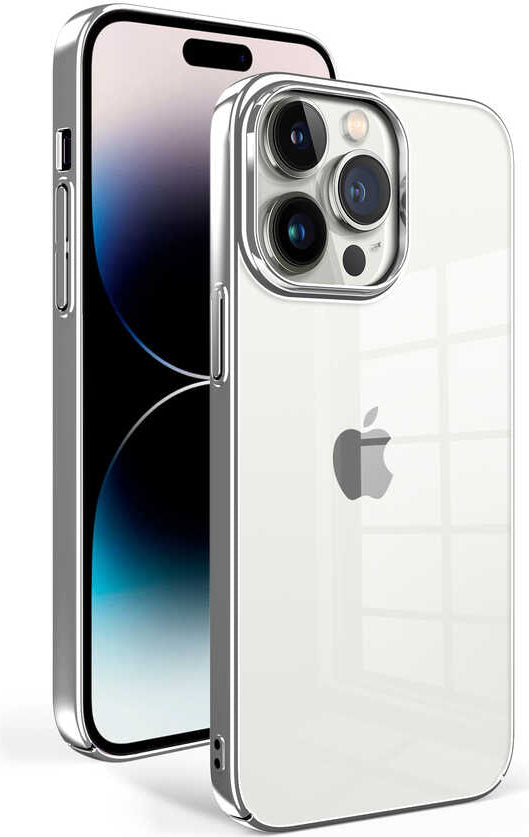 Apple iPhone 14 Pro Kılıf Mnc Sun Kapak-Gümüş
