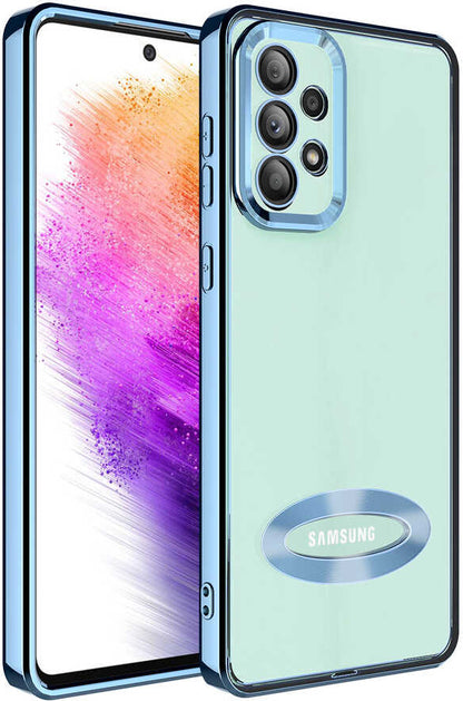 Galaxy A32 4g Kılıf Kamera Korumalı Logo Gösteren Mnc Omega Kapak-Sierra Mavi