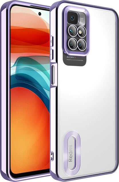 Xiaomi Redmi 10 Kılıf Kamera Korumalı Logo Gösteren Mnc Omega Kapak-Lila