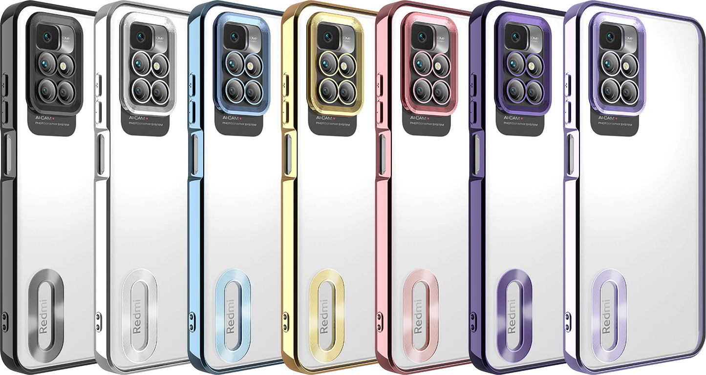 Xiaomi Redmi 10 Kılıf Kamera Korumalı Logo Gösteren Mnc Omega Kapak-Lila