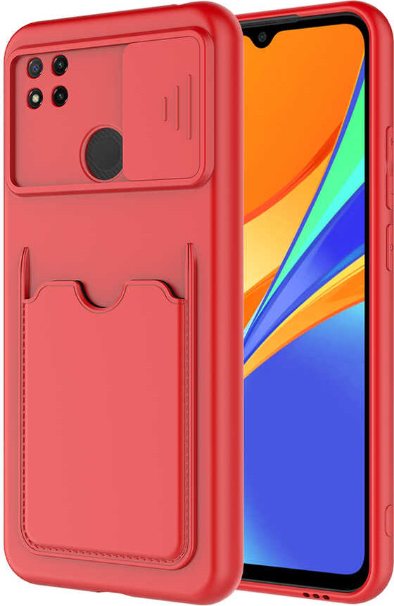 Xiaomi Redmi 9c Kılıf mnc Kartix Kapak-Kırmızı