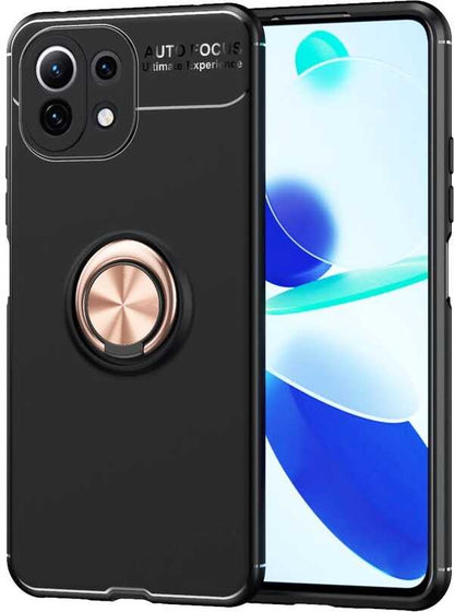 Xiaomi Mi 11 Lite Kılıf Mnc Ravel Silikon Kapak-Siyah-Rose Gold