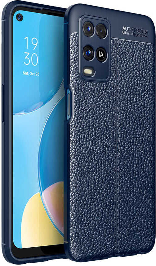 Oppo A54 4g Kılıf Mnc Niss Silikon Kapak-Lacivert