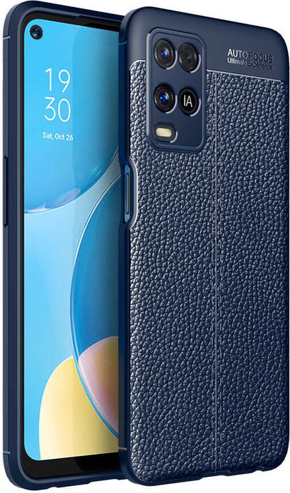 Oppo A54 4g Kılıf Mnc Niss Silikon Kapak-Lacivert