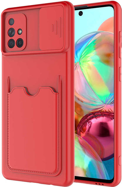 Galaxy A51 Kılıf mnc Kartix Kapak-Kırmızı